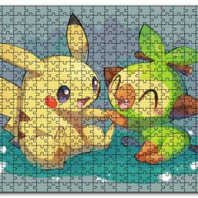 Cakapuzzle Pikaçu ve Sevimli Arkadaşı Mdf 500 Parça Puzzle