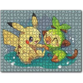 Cakapuzzle Pikaçu ve Sevimli Arkadaşı Mdf 500 Parça Puzzle