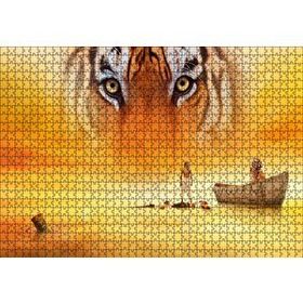 Cakapuzzle Pinin Yaşamı Kaplan Sandal ve Çocuk 120 Parça Ahşap Puzzle