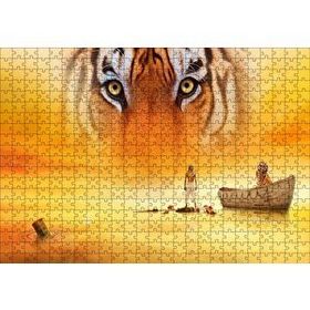 Cakapuzzle Pinin Yaşamı Kaplan Sandal ve Çocuk 120 Parça Ahşap Puzzle