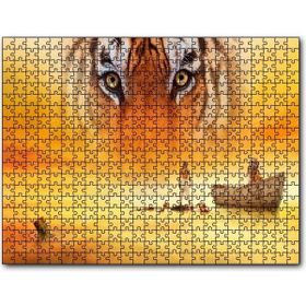 Cakapuzzle Pinin Yaşamı Kaplan Sandal ve Çocuk 120 Parça Puzzle