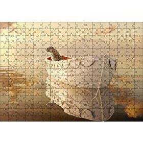 Cakapuzzle Pinin Yaşamı Kaplan ve Sandal 120 Parça Ahşap Puzzle