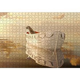 Cakapuzzle Pinin Yaşamı Kaplan ve Sandal 500 Parça Puzzle