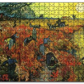 Cakapuzzle Pirinç Tarlaları Köylüler ve Güneş Mdf 1000 Parça Puzzle