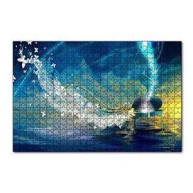 Cakapuzzle Piyanist Kız ve Kelebeklerden Elbisesi 120 Parça Ahşap Puzzle