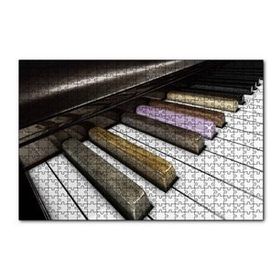Cakapuzzle Piyano Tuşları Yakın Çekim 120 Parça Ahşap Puzzle