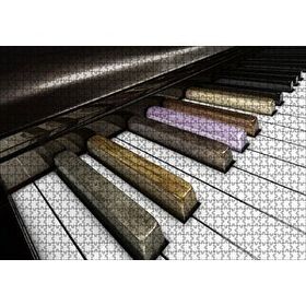 Cakapuzzle Piyano Tuşları Yakın Çekim 120 Parça Ahşap Puzzle
