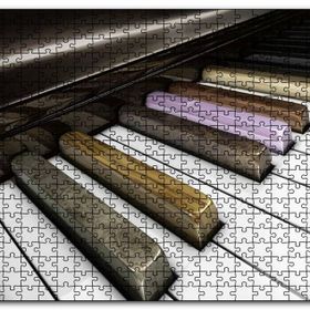 Cakapuzzle Piyano Tuşları Yakın Çekim Mdf 120 Parça Puzzle