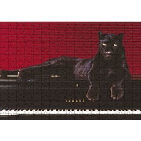 Cakapuzzle Piyanodaki Siyah Leopar 120 Parça Ahşap Puzzle