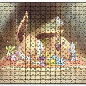 Cakapuzzle Pokemon Ailesi Rockruff Görseli Mdf 120 Parça Puzzle