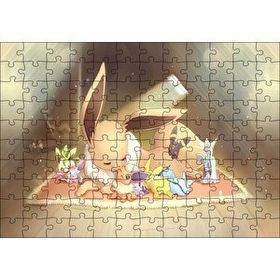 Cakapuzzle Pokemon Ailesi Rockruff Görseli Mdf 120 Parça Puzzle
