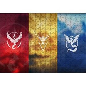 Cakapuzzle Pokemon Go Takım Bayrakları 255 Parça Puzzle