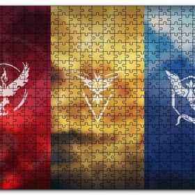 Cakapuzzle Pokemon Go Takım Bayrakları Mdf 120 Parça Puzzle