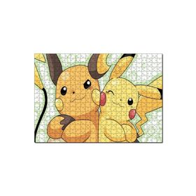 Cakapuzzle Pokemon Pikachu ve Raichu Görseli Mdf 1000 Parça Puzzle