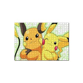 Cakapuzzle Pokemon Pikachu ve Raichu Görseli Mdf 120 Parça Puzzle