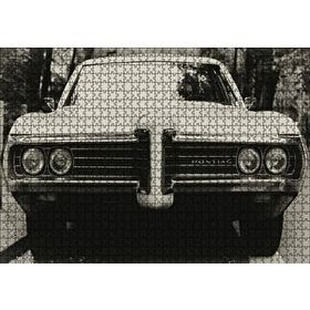 Cakapuzzle Pontiac Otomobil Siyah Beyaz Fotoğraf 120 Parça Ahşap Puzzle