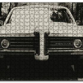 Cakapuzzle Pontiac Otomobil Siyah Beyaz Fotoğraf Mdf 1000 Parça Puzzle