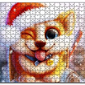 Cakapuzzle Posta Kutusunun Üzerindeki Köpek ve Karlar Mdf 500 Parça Puzzle