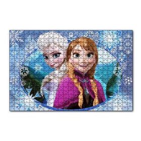 Cakapuzzle Prenses Anna Ve Elsa Buzlar Ülkesi Görseli 120 Parça Ahşap Puzzle