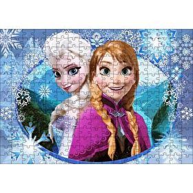 Cakapuzzle Prenses Anna Ve Elsa Buzlar Ülkesi Görseli 120 Parça Ahşap Puzzle