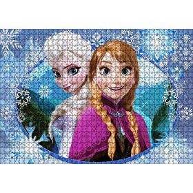 Cakapuzzle Prenses Anna Ve Elsa Buzlar Ülkesi Görseli 120 Parça Ahşap Puzzle