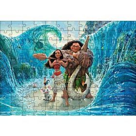Cakapuzzle Prenses Moana Vaiana ve Dalgalar 120 Parça Ahşap Puzzle