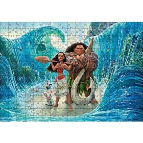 Cakapuzzle Prenses Moana Vaiana ve Dalgalar 120 Parça Ahşap Puzzle
