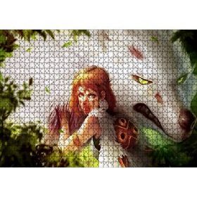 Cakapuzzle Prenses mononoke 2019 Anime Karakter 120 Parça Ahşap Puzzle