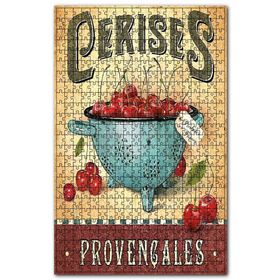 Cakapuzzle Provence Kirazı Afişi Görseli Ahşap 255 Parça Puzzle