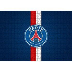 Cakapuzzle PSG Logosu Mavi Zemin Kırmızı Beyaz Kuşaklı 120 Parça Ahşap Puzzle