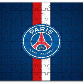 Cakapuzzle Psg Logosu Mavi Zemin Kırmızı Beyaz Kuşaklı Mdf 255 Parça Puzzle
