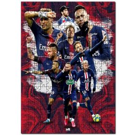 Cakapuzzle Psg Neymar Kompozisyonu Kırmızı Dalgalı Mdf 255 Parça Puzzle