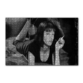 Cakapuzzle Pulp Fiction Ucuz Roman 1994 Siyah Baeyaz Görseli 120 Parça Ahşap Puzzle