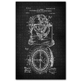 Cakapuzzle Pusula Patenti Görseli Ahşap 1000 Parça Puzzle
