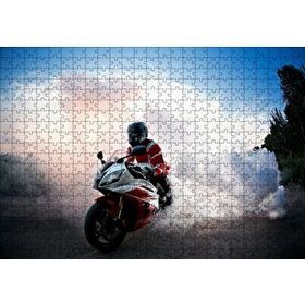 Cakapuzzle Racing Motorsiklet Patinaj 120 Parça Ahşap Puzzle