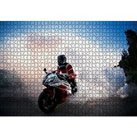 Cakapuzzle Racing Motorsiklet Patinaj Mdf 1000 Parça Puzzle