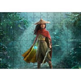 Cakapuzzle Raya ve Son Ejderha Ormanda Görseli 120 Parça Ahşap Puzzle