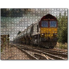 Cakapuzzle Raylar Tren ve Bulutlu Gökler 255 Parça Puzzle
