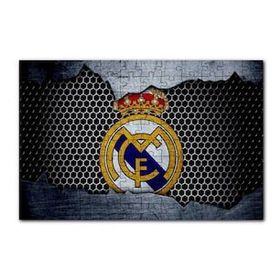 Cakapuzzle Real Madrid Logo Gri Siyah Petek Zemin 120 Parça Ahşap Puzzle