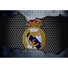 Cakapuzzle Real Madrid Logo Gri Siyah Petek Zemin 120 Parça Ahşap Puzzle