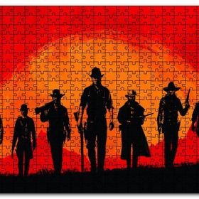 Cakapuzzle Red Dead Redemption Kırmızı Arkaplan Mdf 1000 Parça Puzzle