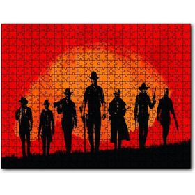 Cakapuzzle Red Dead Redemption Kırmızı Arkaplan Mdf 1000 Parça Puzzle