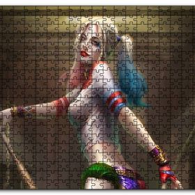 Cakapuzzle Rengaren Boyalı Harley Quinn Görseli Mdf 120 Parça Puzzle