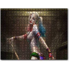 Cakapuzzle Rengaren Boyalı Harley Quinn Görseli Mdf 120 Parça Puzzle