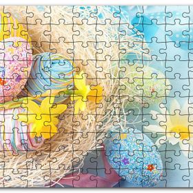 Cakapuzzle Rengarenk Boyalı Süslü Sürpriz Yumurtalar Mdf 500 Parça Puzzle