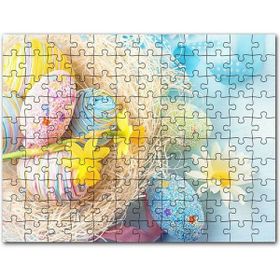 Cakapuzzle Rengarenk Boyalı Süslü Sürpriz Yumurtalar Mdf 500 Parça Puzzle