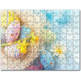 Cakapuzzle Rengarenk Boyalı Süslü Sürpriz Yumurtalar Mdf 500 Parça Puzzle