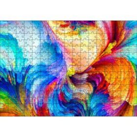 Cakapuzzle Rengarenk Çiçekler Üzerinde Rengarenk Kelebekler 120 Parça Ahşap Puzzle