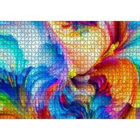 Cakapuzzle Rengarenk Çiçekler Üzerinde Rengarenk Kelebekler 120 Parça Ahşap Puzzle
