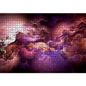 Cakapuzzle Rengarenk Fantastik Bulutlar İllüstrasyon 120 Parça Ahşap Puzzle